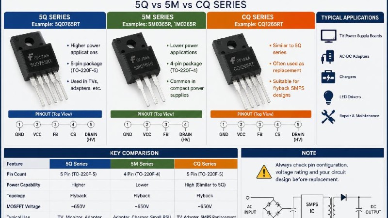 Ce sunt circuitele SMPS? Diferențele dintre seriile 5Q, 5M și CQ