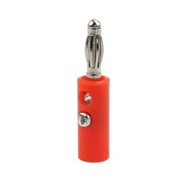 4mm Audio Speaker Screw Banana Plugs Connectors - Red 4mm Audio Speaker Screw Banana Plugs Connectors - Red