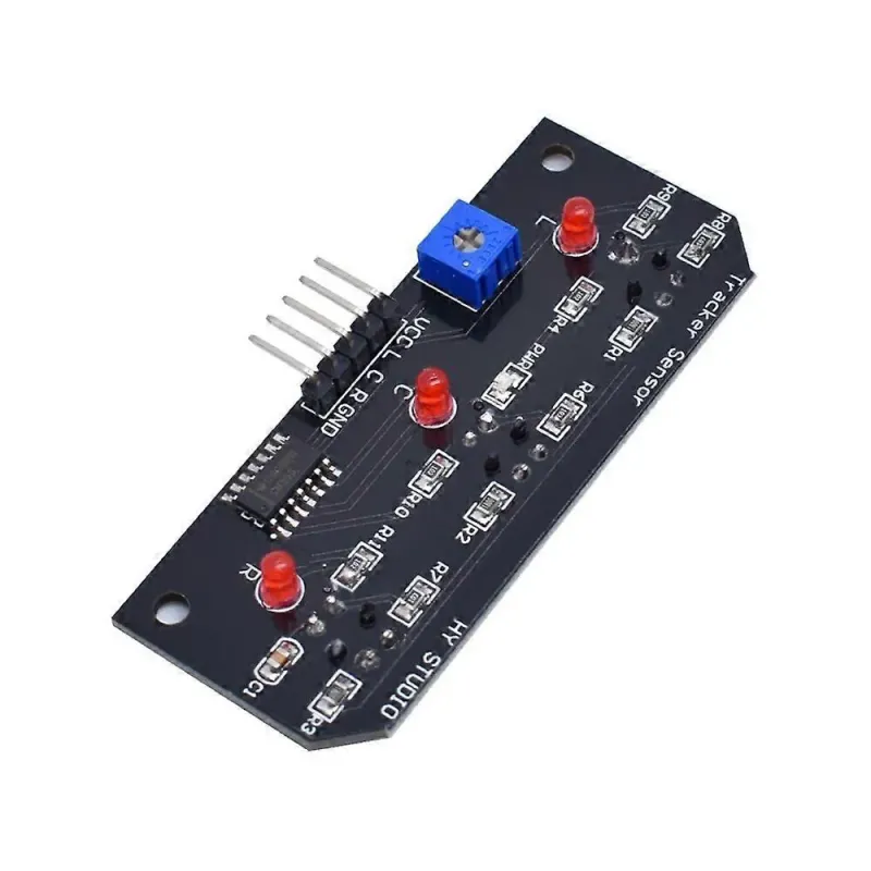 3 Channel Infrared Line Tracker Sensor Module - BLACK