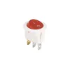 ON/OFF Mini Rocker Switch Illuminated SPDT 250V 3A 3-Pin - White - Red
