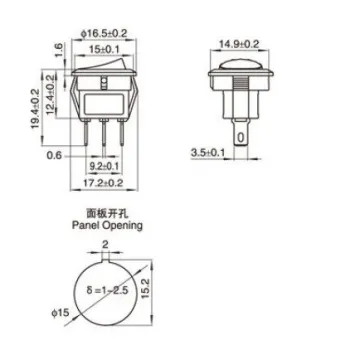 ON/OFF Mini Rocker Switch Illuminated SPDT 250V 3A 3-Pin - White - Red ON/OFF Mini Rocker Switch Illuminated SPDT 250V 3A 3-Pin - White - Red