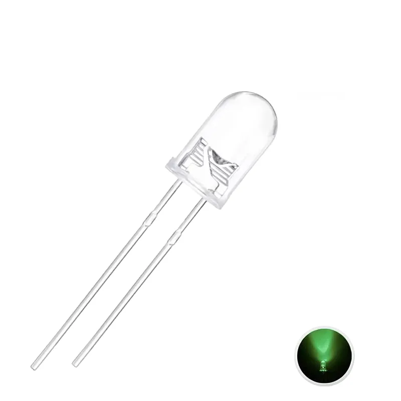 Led 5mm Transparent Green