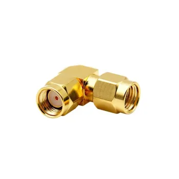 Conector RP-SMA tată la RP-SMA tată RF în unghi drept Conector RP-SMA tată la RP-SMA tată RF în unghi drept