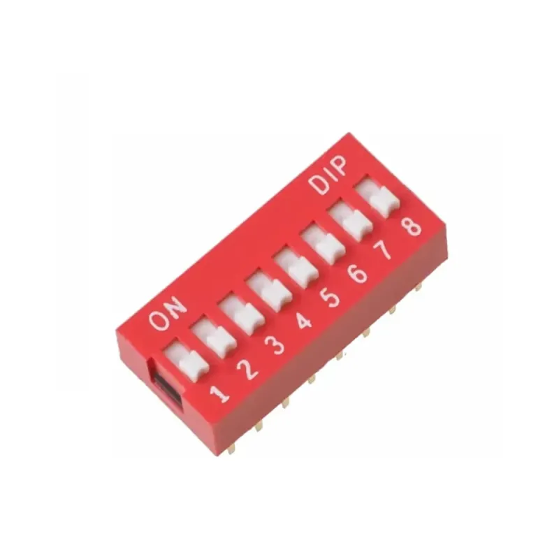 8 Pin Dip Switch 2.54mm Red
