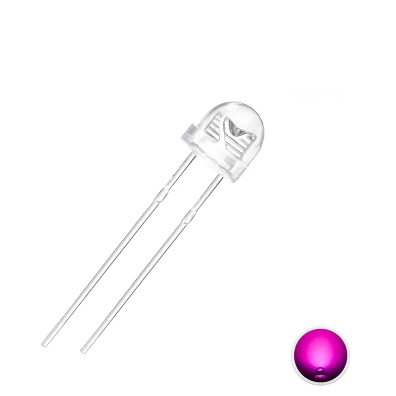 LED 5mm Palarie de Paie Roz