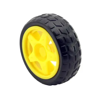6V250 RPM Motor Compatible Wheels - Yellow 6V250 RPM Motor Compatible Wheels - Yellow