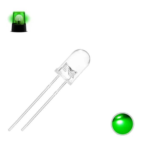 Led Intermitent 5mm - Led Verde Intermitent cu o Singură Lumină