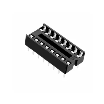 IC Socket 2x8 - DIP 16-Pin Integrated Circuit IC Socket 2x8 - DIP 16-Pin Integrated Circuit