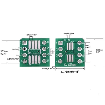 SOP-8 to DIP-8 Converter SMD to DIP Adapter Board SOP-8 to DIP-8 Converter SMD to DIP Adapter Board