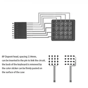 16 Button 4x4 Membrane Matrix Keypad 16 Button 4x4 Membrane Matrix Keypad