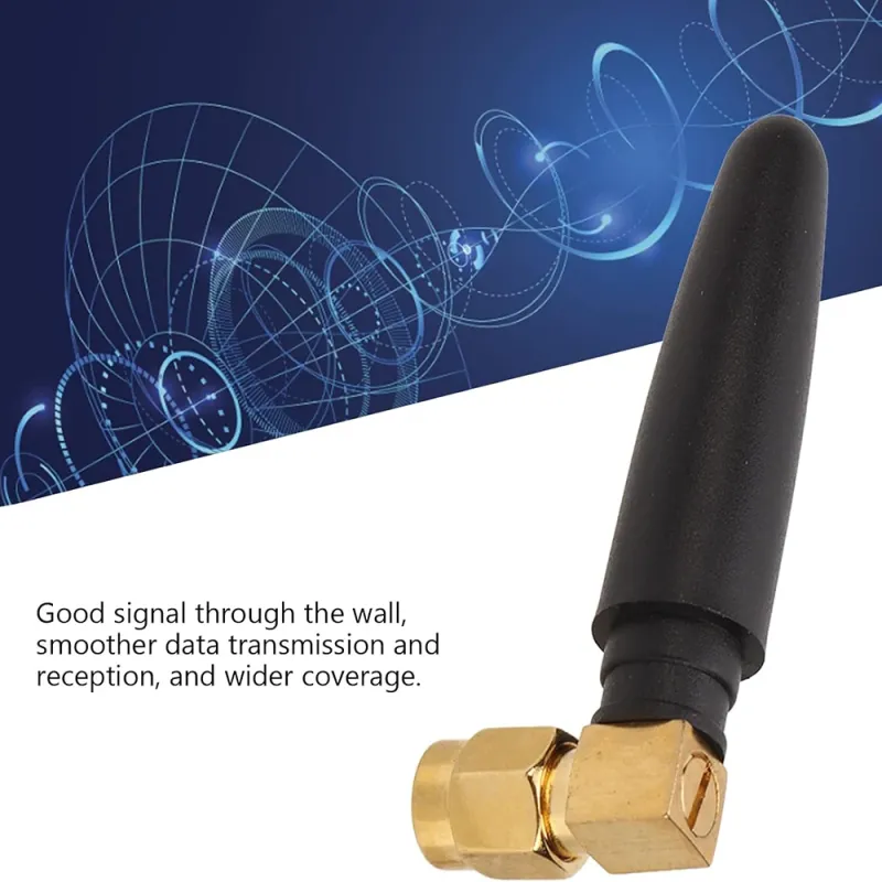 3dbi Rubber Wifi Antenna 2.4GHz / 5GHz / 5.8GHz Right Angle with SMA Male 3dbi Rubber Wifi Antenna 2.4GHz / 5GHz / 5.8GHz Right Angle with SMA Male