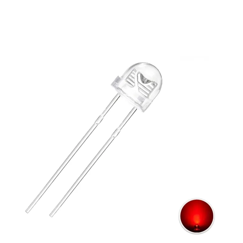 LED 5mm Palarie de Paie Rosie