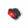 KCD1-9-101N Lighted Elliptic Rocker Switch 250V 6A SPST ON-OFF 3 Pin - Red
