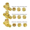 RP-SMA Intrare Masculină la 2 RP-SMA Ieșire Feminină T-Type RF Conector Splitter