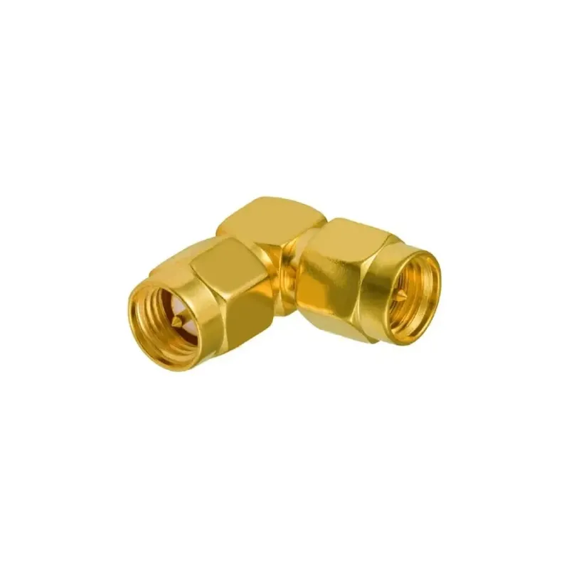 Conector SMA tată la SMA tată RF în unghi drept