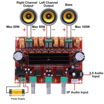 XH-M139 2.1 Channel TPA3116D2 Digital Audio Amplifier XH-M139 2.1 Channel TPA3116D2 Digital Audio Amplifier