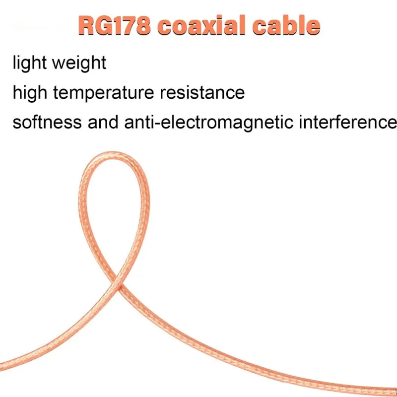 RG178-U Coaxial Cable 50 Ohm Flexible for RF Antenna - 1 Meter RG178-U Coaxial Cable 50 Ohm Flexible for RF Antenna - 1 Meter
