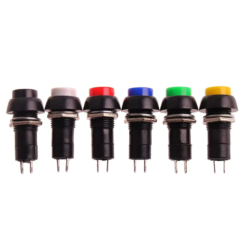 Buton de 12 mm cu Blocare ON-OFF 3A PBS-11A - BLUE
