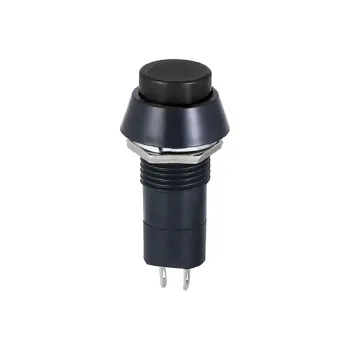 12mm Buton de Împingere Momentan ON-OFF 3A PBS-11B - NEGRU