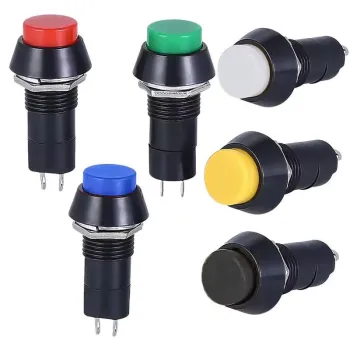 12mm Buton de Împingere Momentan ON-OFF 3A PBS-11B - NEGRU