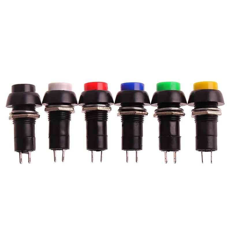 12mm Buton de Împingere Momentan ON-OFF 3A PBS-11B - NEGRU