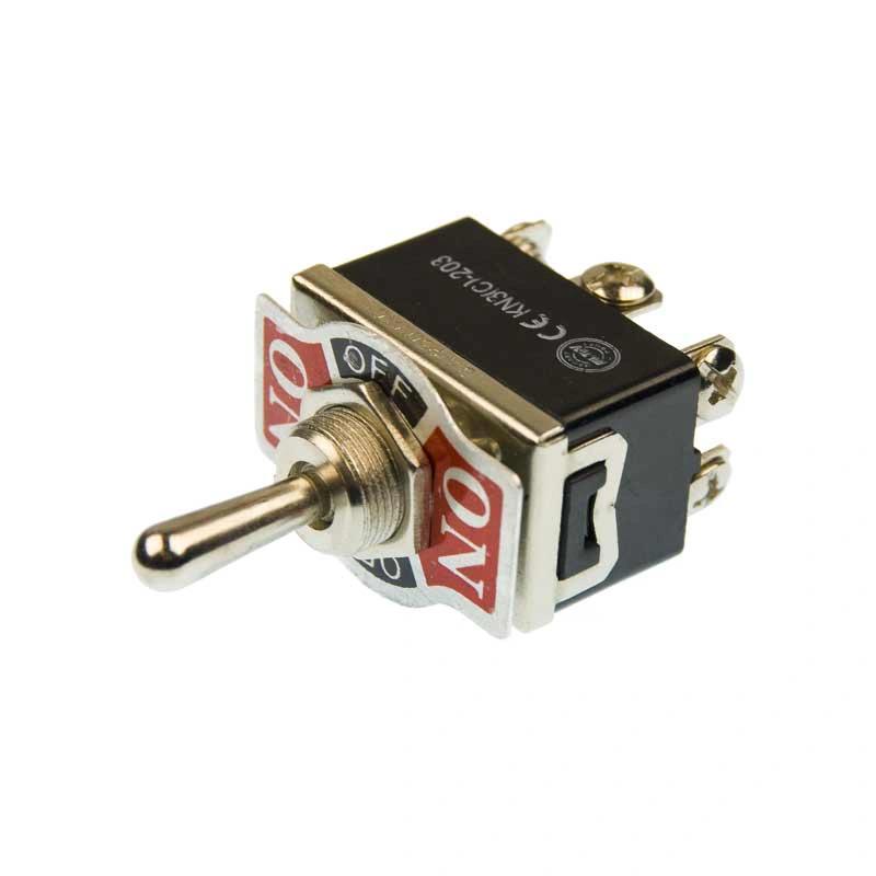 KN3C-203 Întrerupător Basculant Mare DPDT 250V 6A ON-OFF-ON