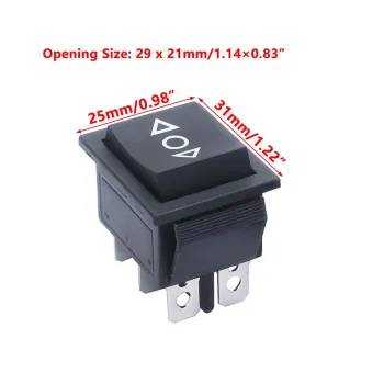 Comutator Basculant Momentan cu 6 Pini DPDT Buton ON-OFF-ON AC 250V 16A KCD2-223