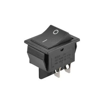 KCD2-201-4 ON-OFF Rocker Switch DPST 4 Pin 250V 16A - Black