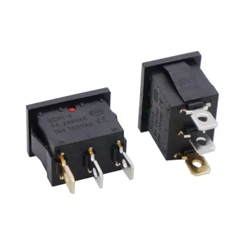 KCD1-101N-2 illuminated Rocker Switch ON-OFF 250V 6A SPST 21x15 mm - Red Light