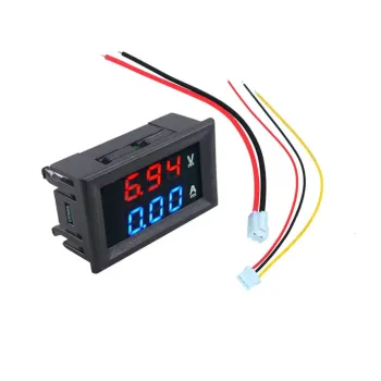 DC 0-100V 10A Voltmetru Digital Ampermetru - Roșu și Albastru cu Carcasă