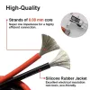 Sârmă Siliconică Flexibilă 30 AWG 0,08 mm Cupru Staniu - ROȘU - 1 Metru