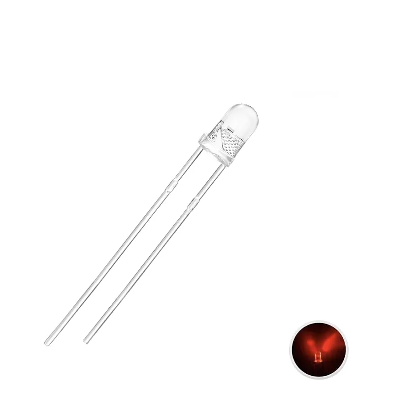 LED 3mm Transparent Roșu