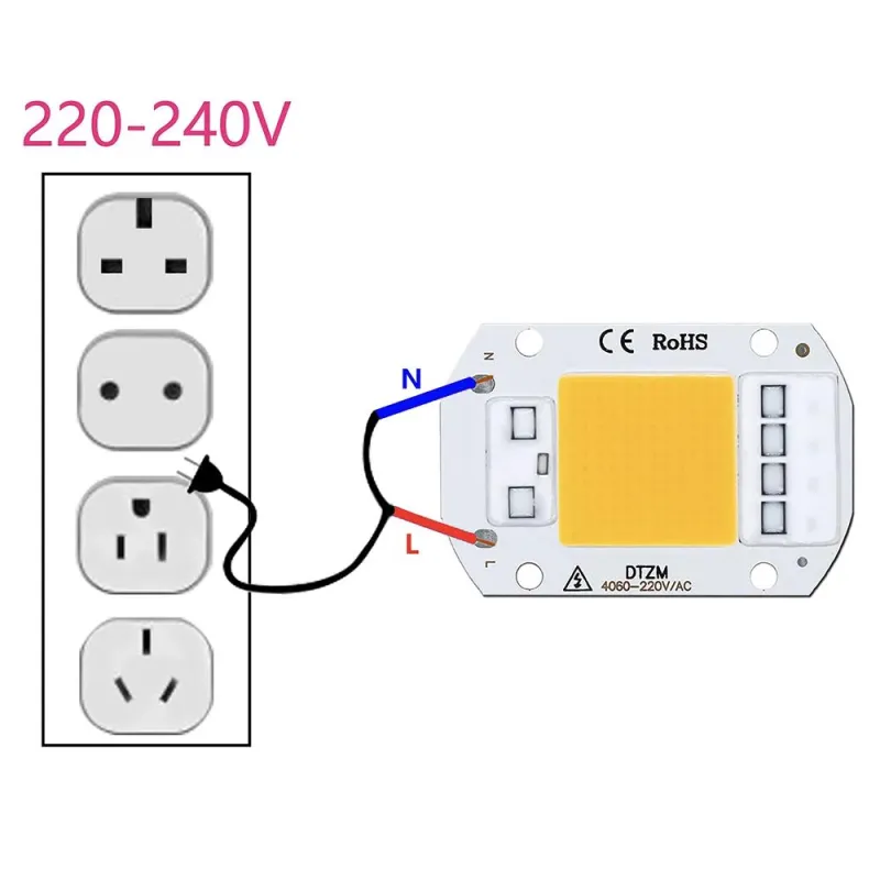 220V 50W Power Led Board Modul IP65 6000-6500K Alb 220V 50W Power Led Board Modul IP65 6000-6500K Alb