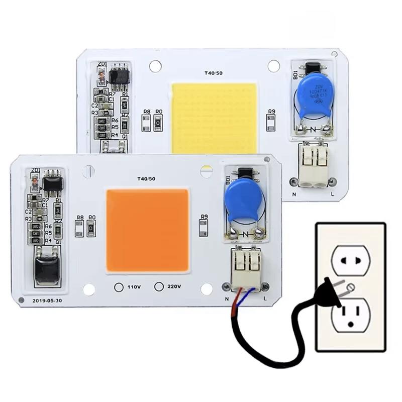 220V 50W Full Spectrum Plant Grow Power Led Board Modul 6000-6500K Alb