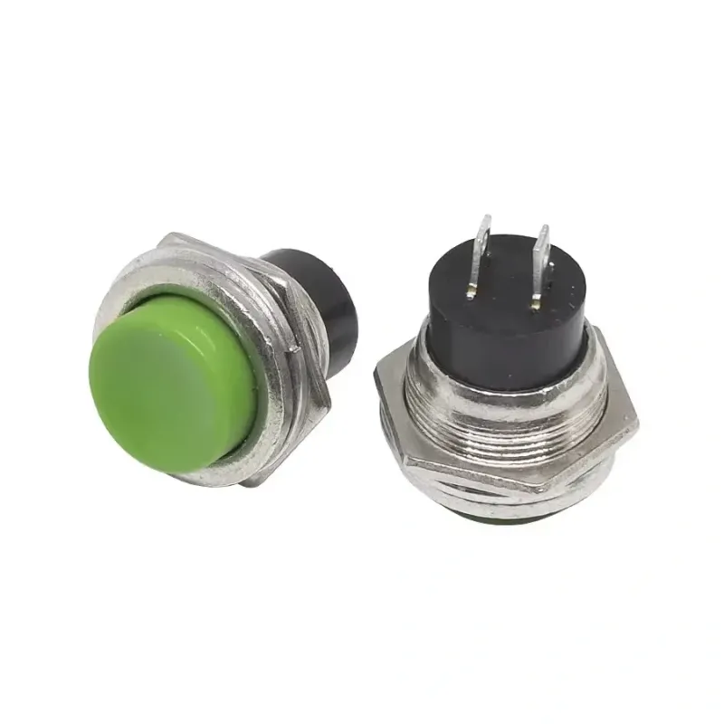 16mm Push Button Momentary ON-OFF 2A PBS-26B - GREEN