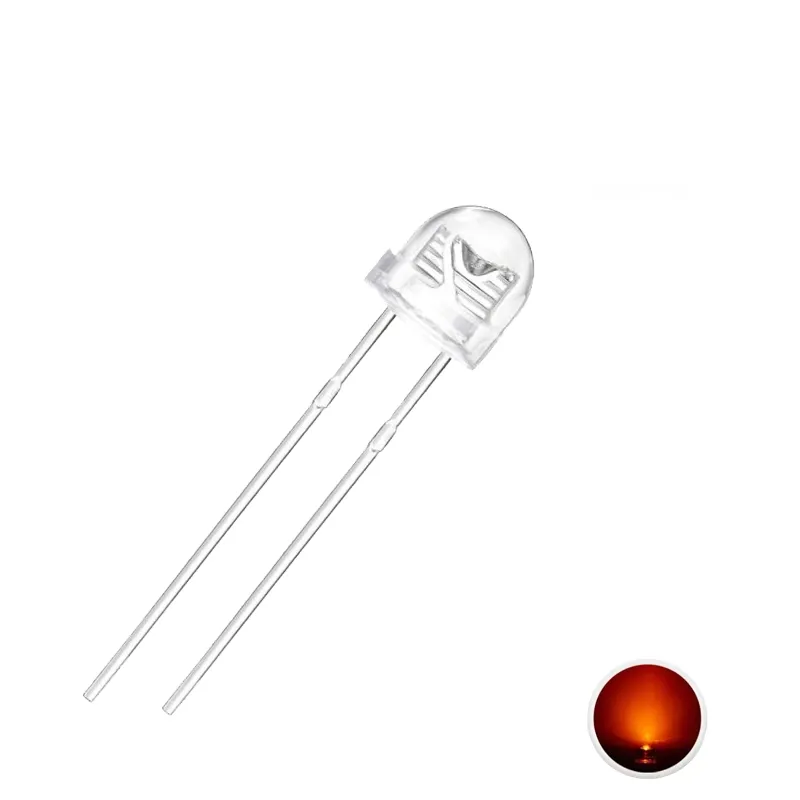 LED 5mm Palarie de Paie Portocaliu