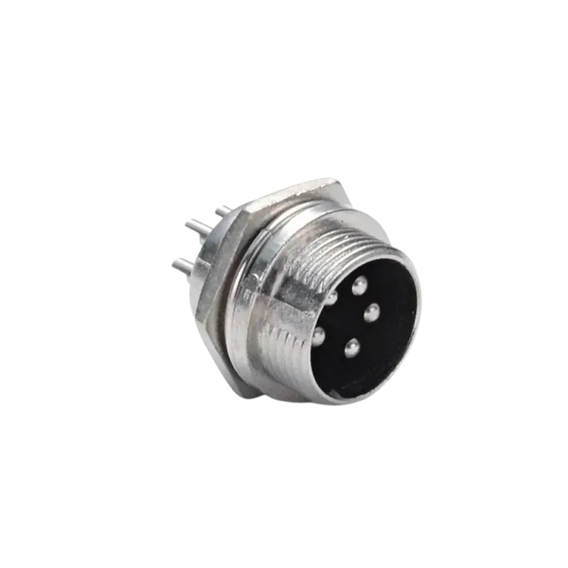Mini XLR 5 Pin Male Chassis Panel Socket Plug MIC Connector