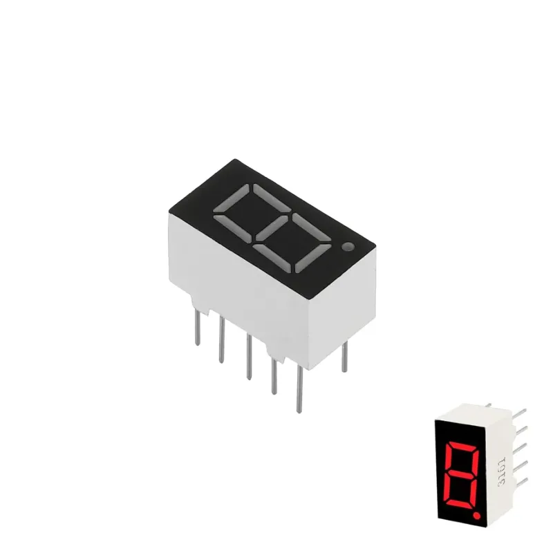 Afișaj de 9 mm cu 7 Segmente și 1 Cifră Anod Comun 3161BS - RED