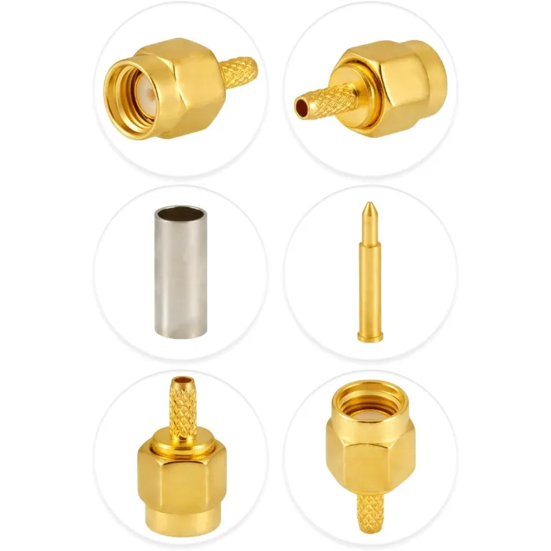 RP-SMA Conector RF Masculin Pentru RG316 RG174 RG178