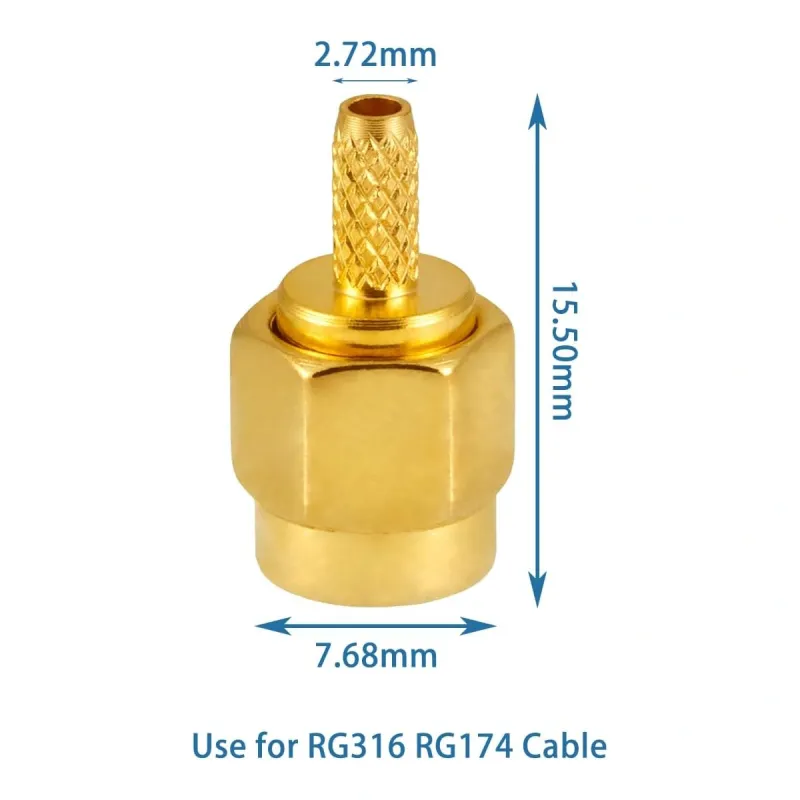 Conector RF SMA Masculin Pentru RG316 RG174 LMR-100A