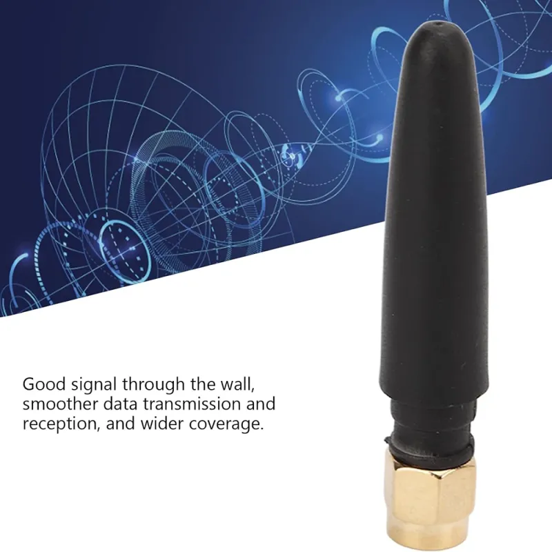 3dbi Cauciuc Wifi Antena 2.4GHz / 5GHz / 5.8GHz Cap Drept cu SMA Male