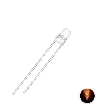 LED 3mm Transparent Portocaliu LED 3mm Transparent Portocaliu