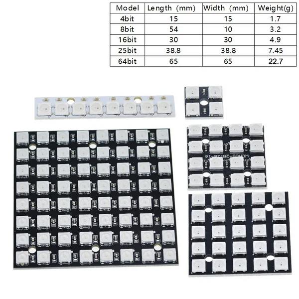 WS2812B Neopixel Addressable RGB Led Module 5x5 Square Matrix 25-bit WS2812B Neopixel Addressable RGB Led Module 5x5 Square Matrix 25-bit