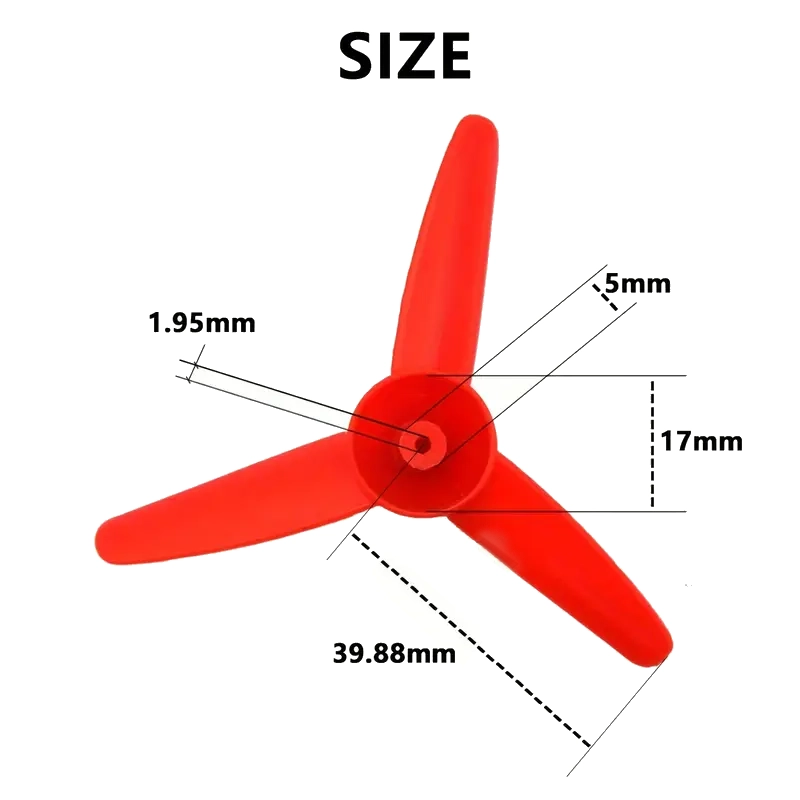 Wind Turbine Propeller 8cm Mini Blade for Mini DC Motor - Brown