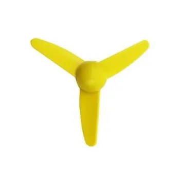 Turbină Eoliană cu Elice 8cm Mini Blade Pentru Mini DC Motor - Galben