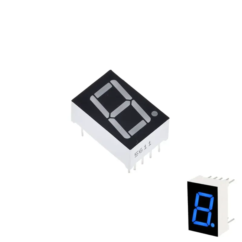 14mm 7-Segment 1 Digit Display Common Anode 5611BB - BLUE