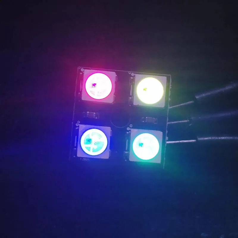 WS2812B Neopixel Adresabil RGB Led Modul 2x2 Pătrat Matrice 4-bit WS2812B Neopixel Adresabil RGB Led Modul 2x2 Pătrat Matrice 4-bit