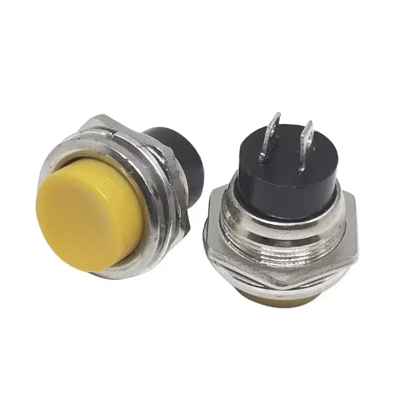 16mm Push Button Momentary ON-OFF 2A PBS-26B - YELLOW