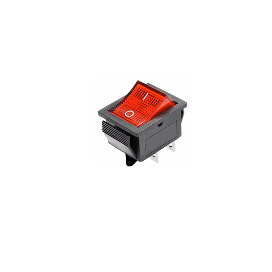 KCD2 ON-OFF Rocker Switch DPST 4 Pin 250V 15A - Red