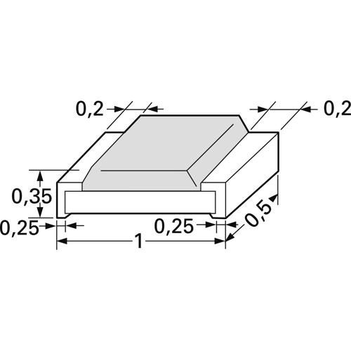 1K Resistor 0402 SMD 1/16W %1 RC0402FR-071KL